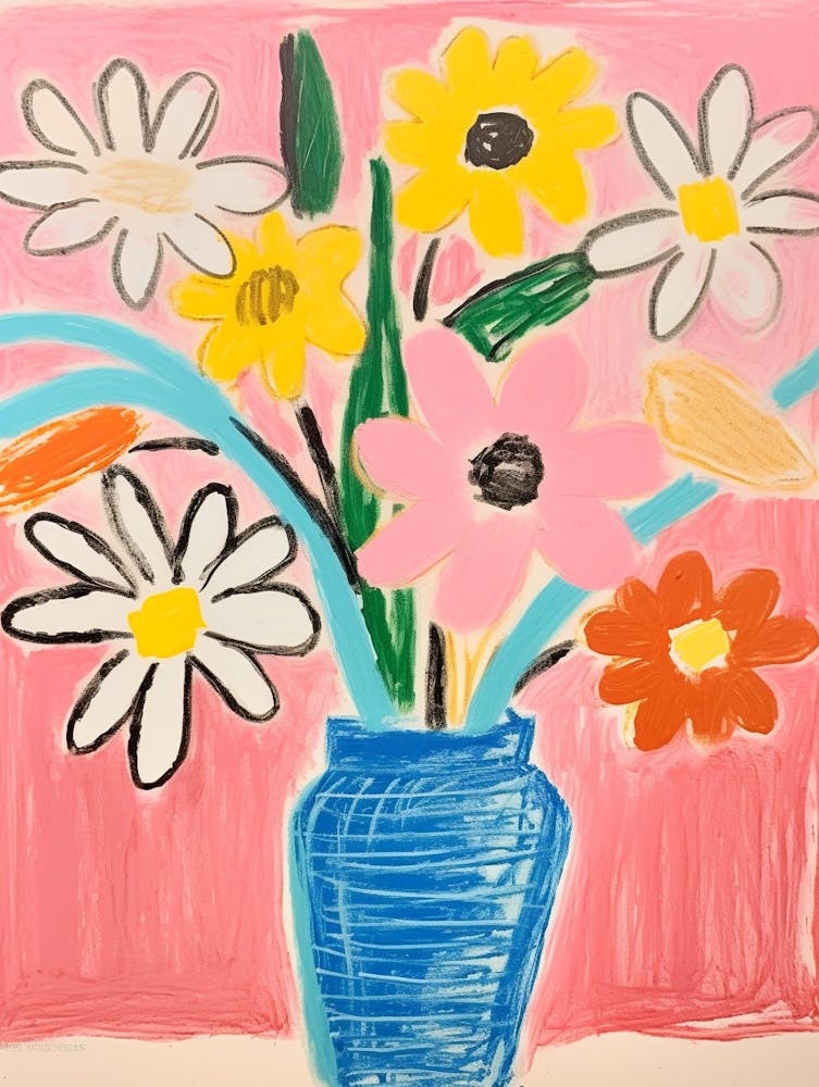 Flower Painting Fauvist Style Daisy 3