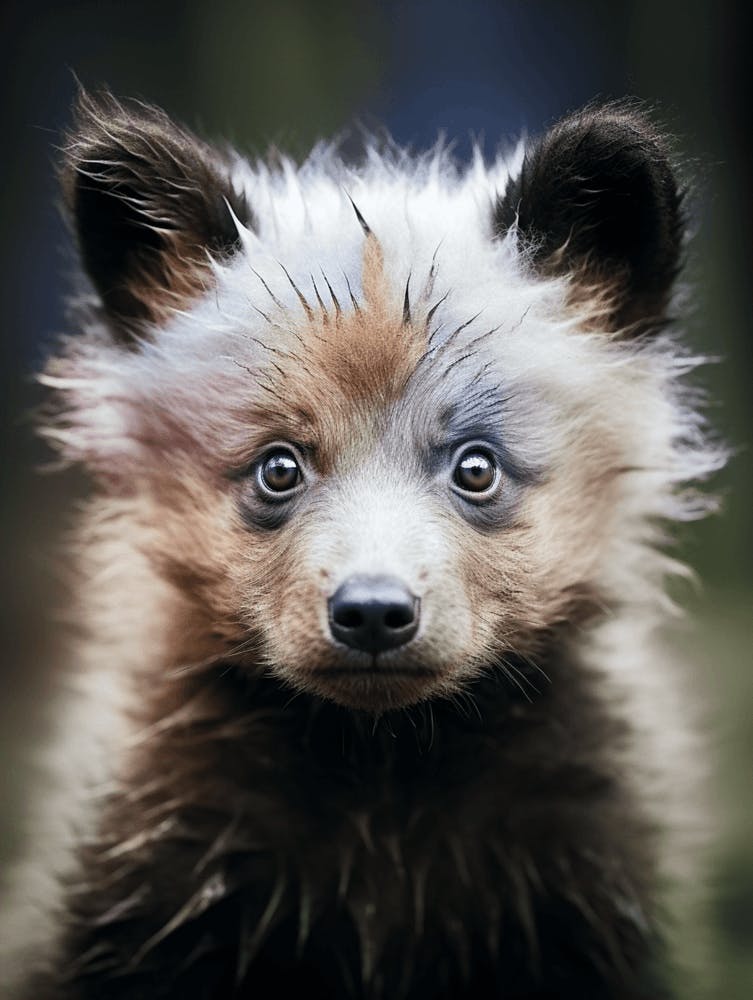 Color Photograph Of A Bear Cub