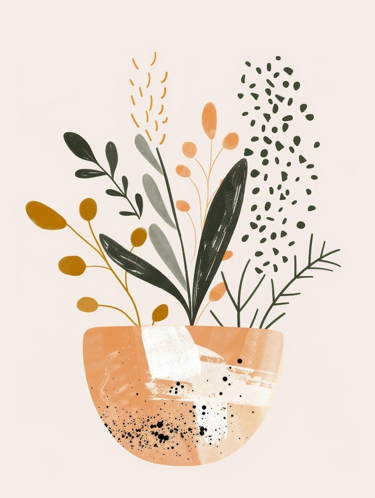 Potted Plants In A Bowl