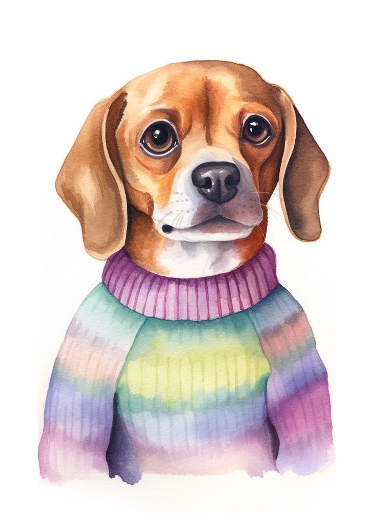 Baby Animal Watercolour Puppy 2