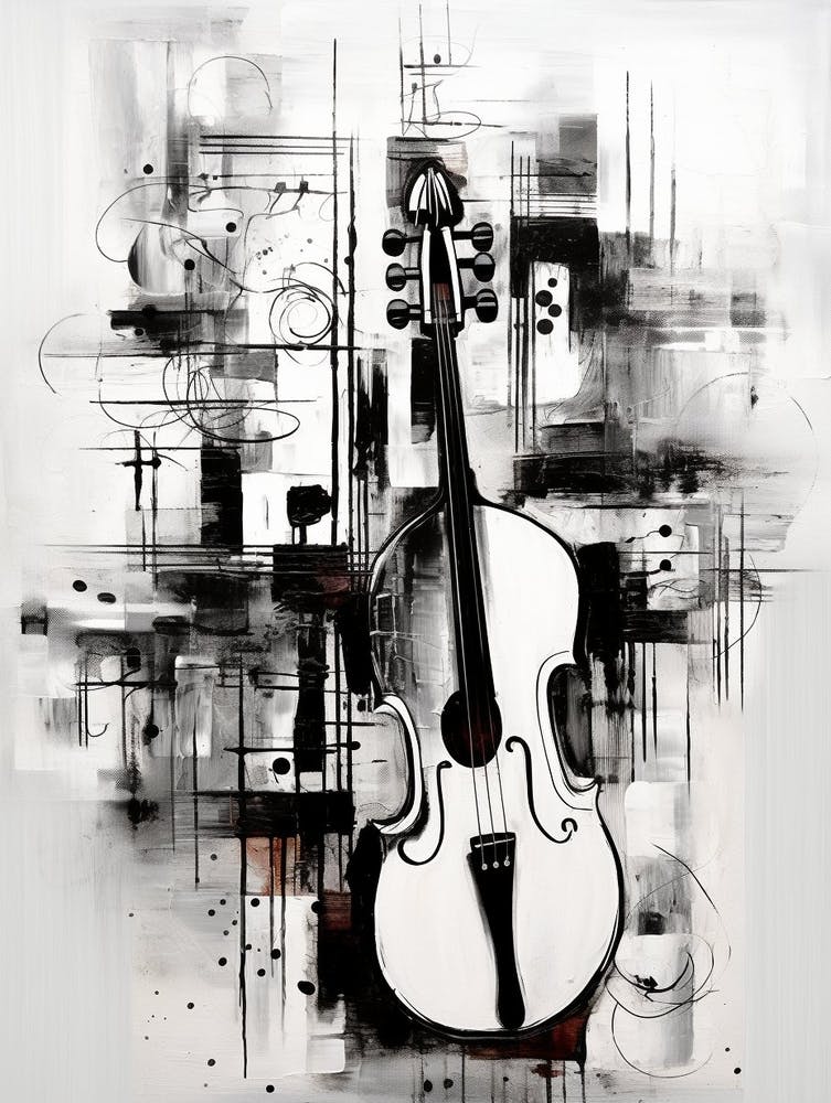 Music Abstract Black And White 4