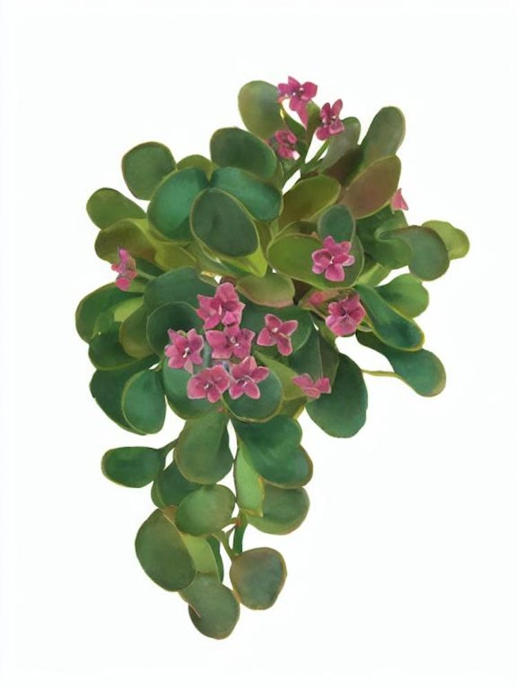 Flaming Katy (Kalanchoe Blossfeldiana) Watercolor