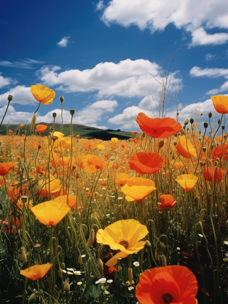 Poppies In A Field