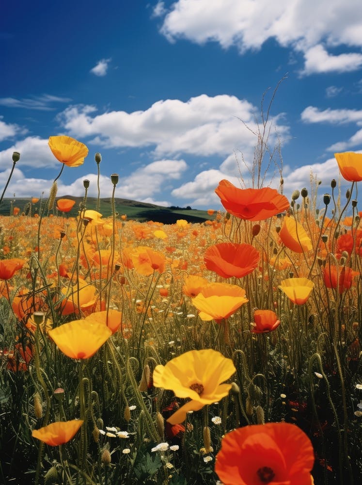 Poppies In A Field