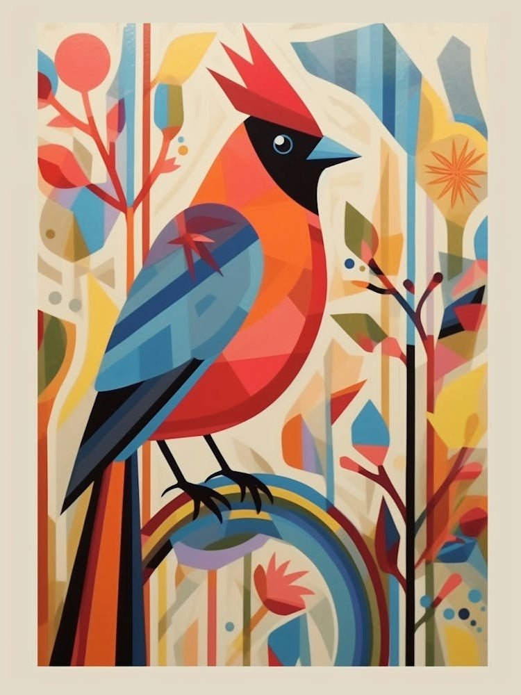 Colourful Scandi Bird Cardinal 4