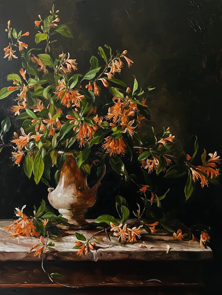 Baroque Floral Still Life Honeysuckle 3