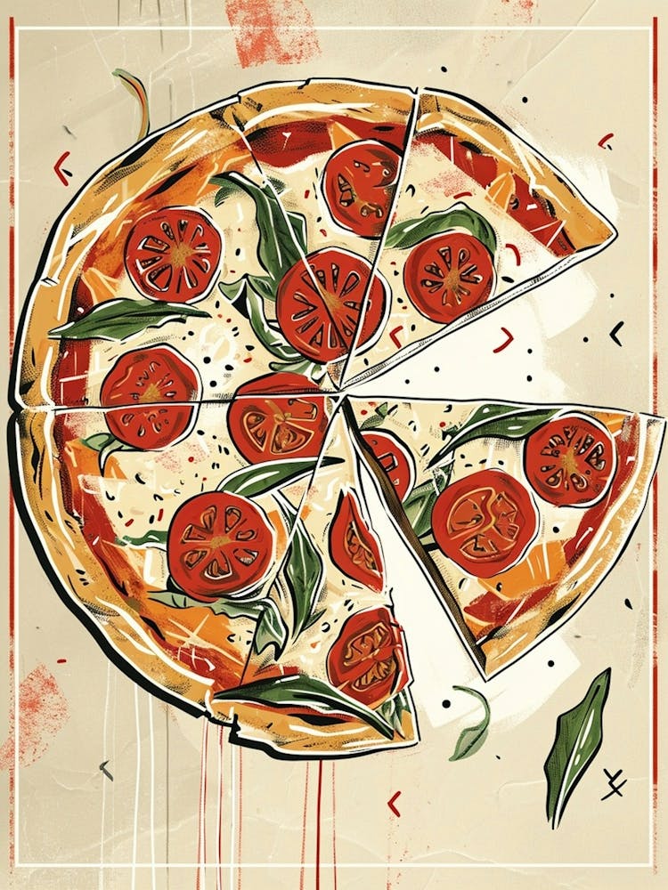 Art Deco Inspired Geometric Pizza 1