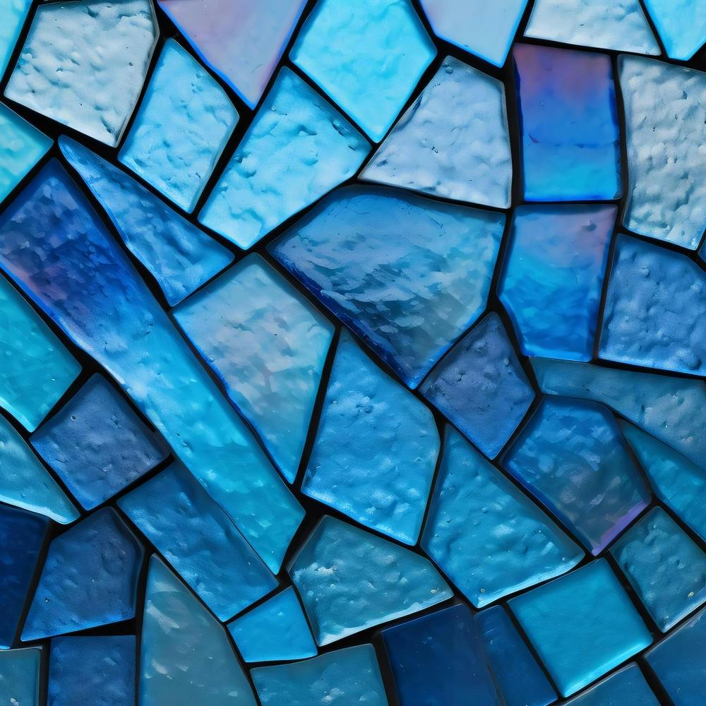 Blue Glass Mosaic Background