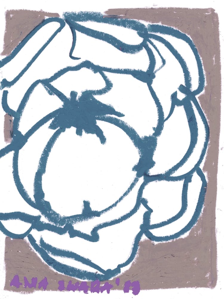 White flower on taupe