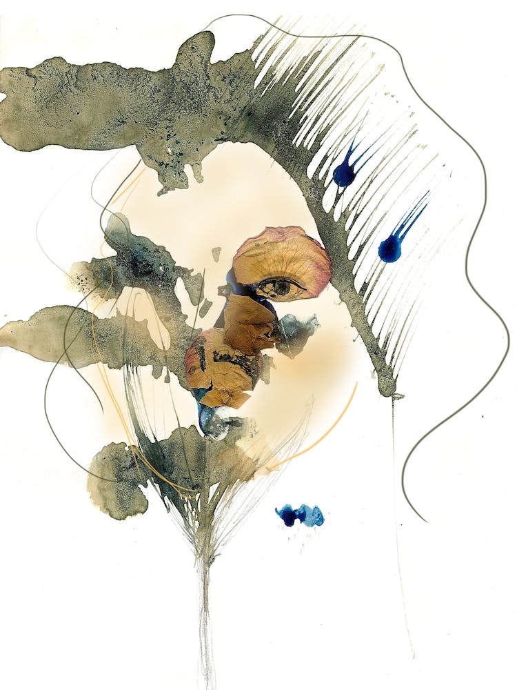 Femme Derrière des Roses