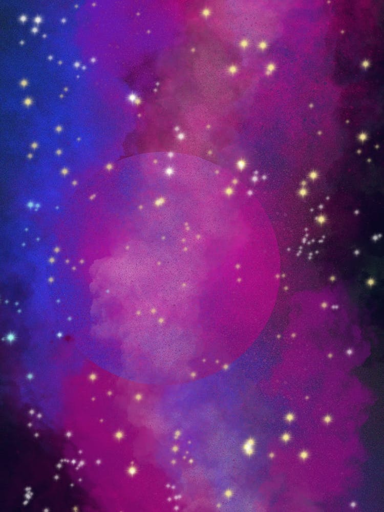 Luminescent space #3 - space neon art, nebula 1