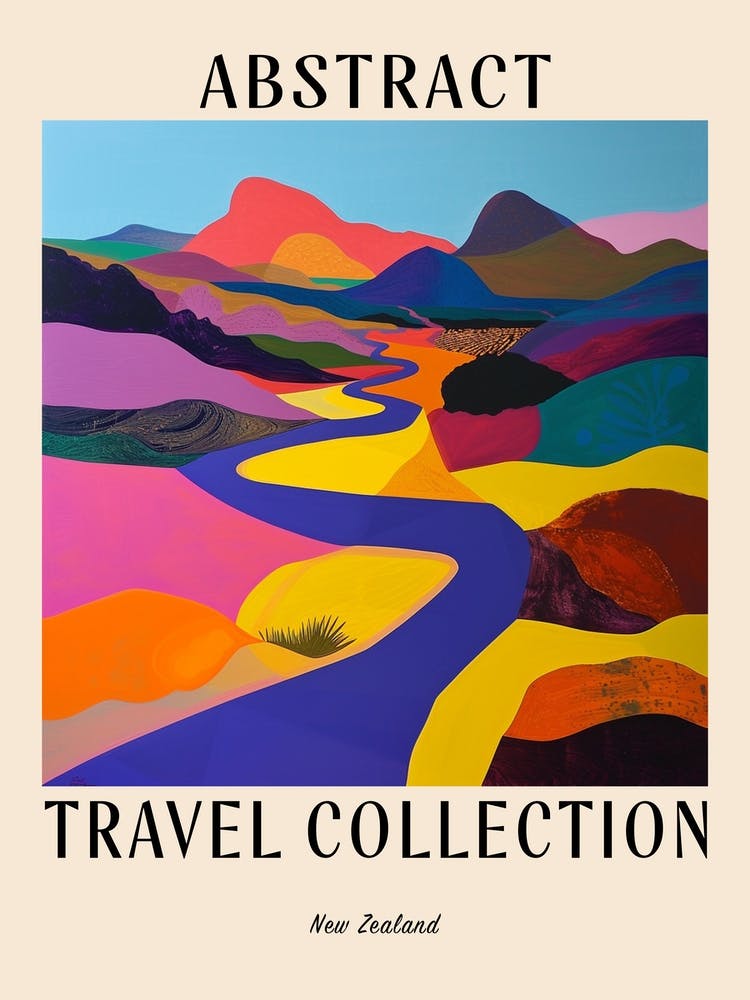 Abstract Travel Collection Poster New Zealand 3