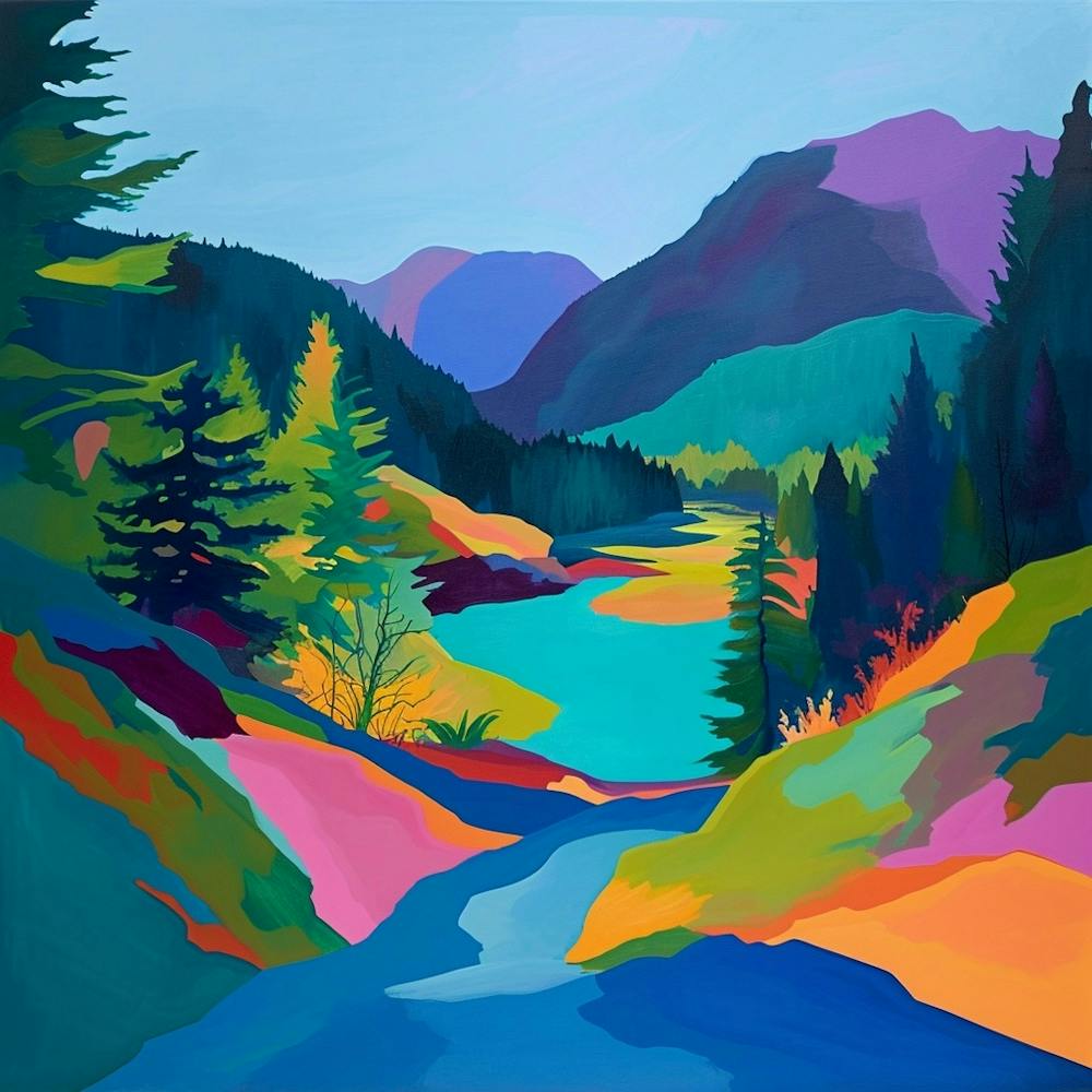 Colourful Abstract Olympic National Park Usa 2