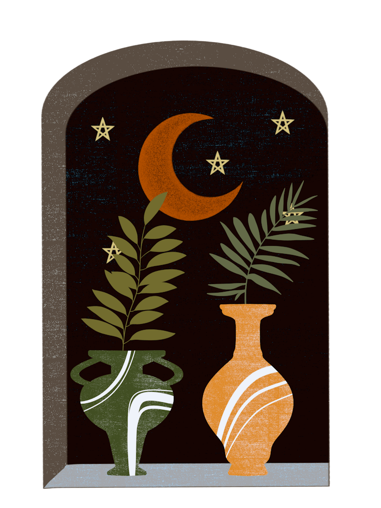 Moon And Vases 1