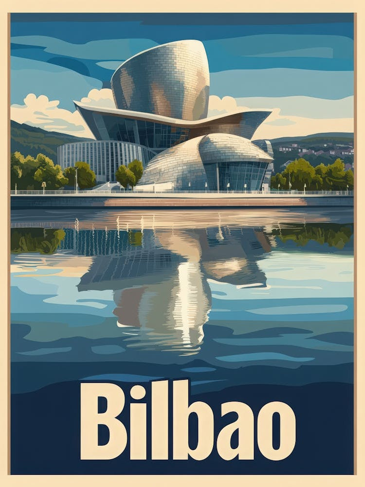 Aihrgdesign A Vintage Travel Poster Of Bilbao Featuring The I 49a0a217 E598 43f2 9961 69e2629a2a74 1