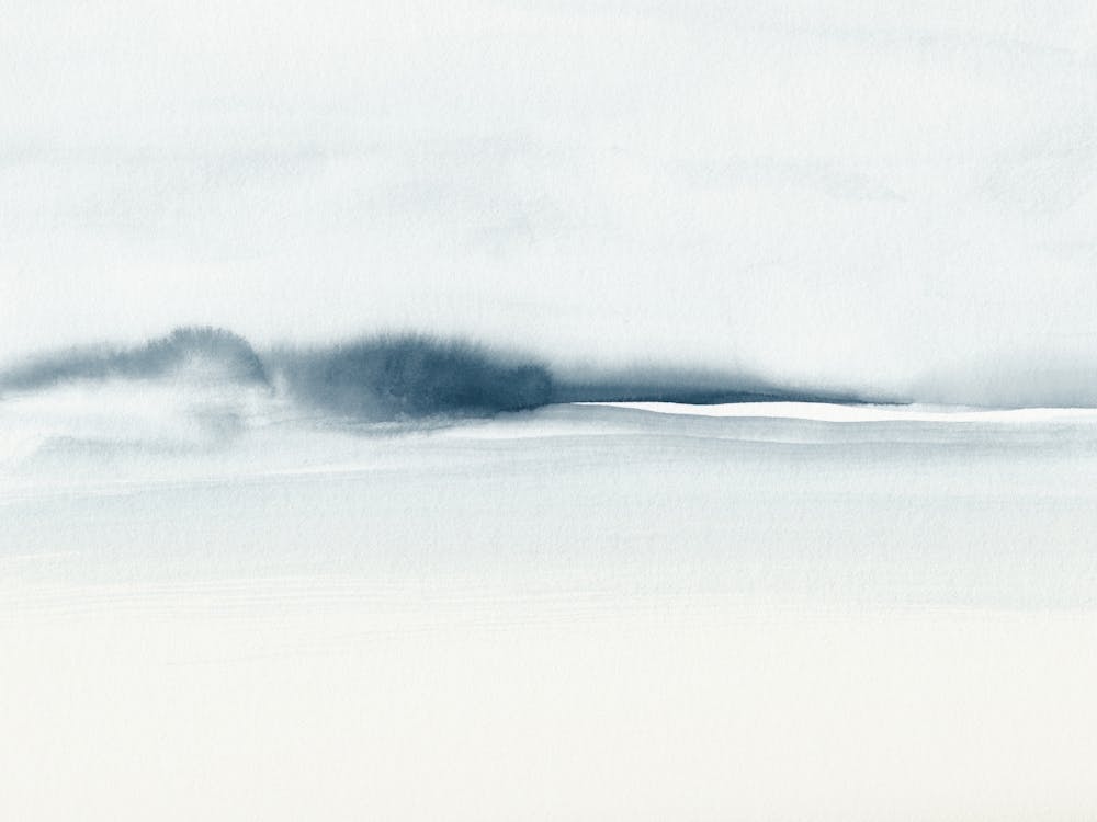 Watercolor Landscape 23 Neutral Blue