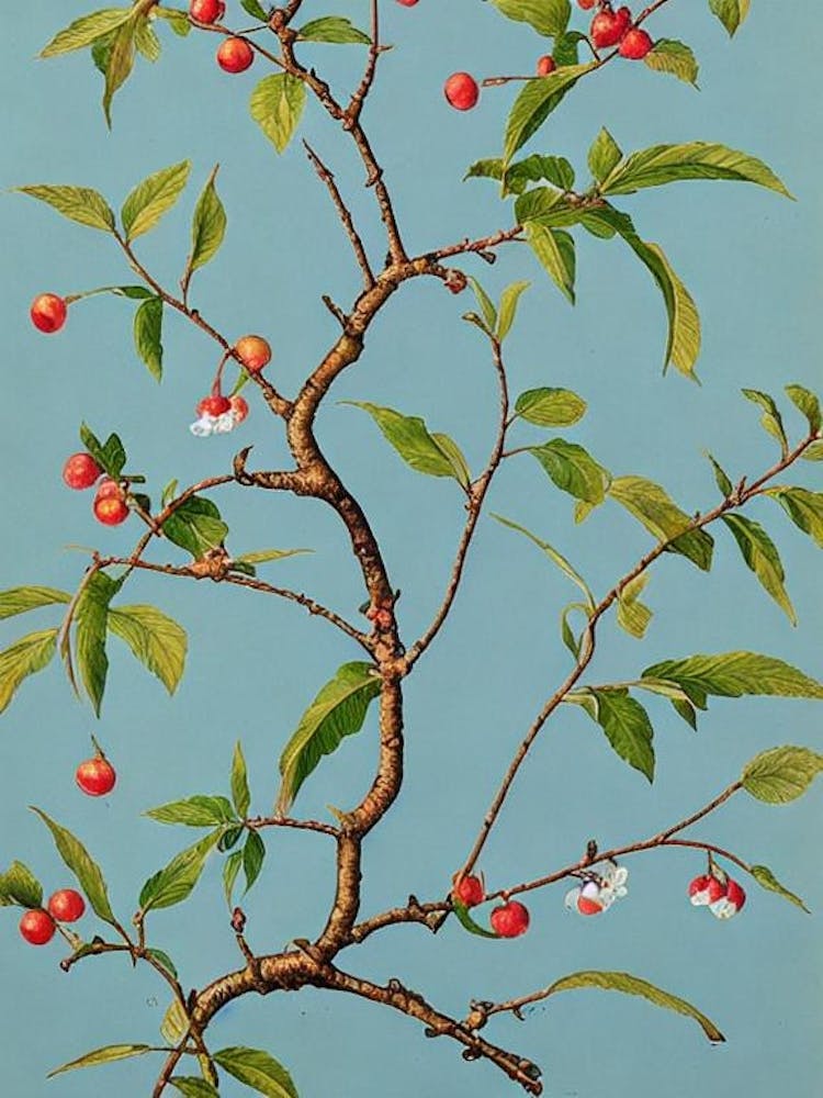 Surinam Cherry 2 Vintage Botanical Fruit