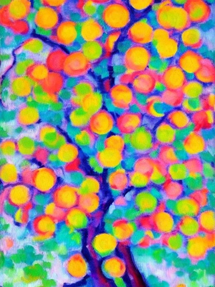 Bradford Pear tree Abstract Block Colour