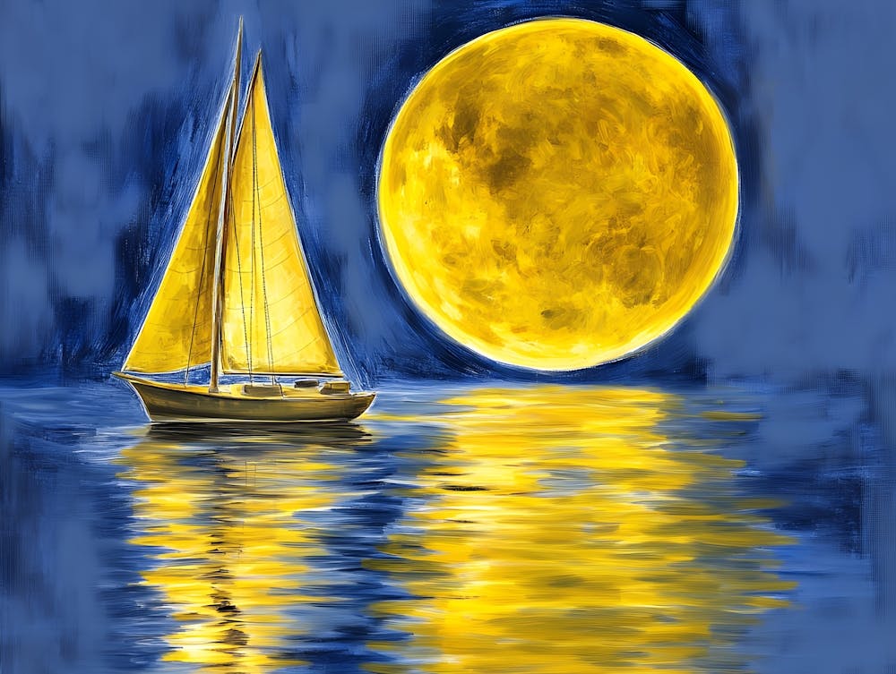 Sailboat In The Moonlight 2