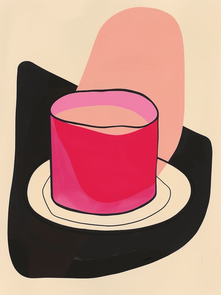Pink Minimalist Jelly Painting