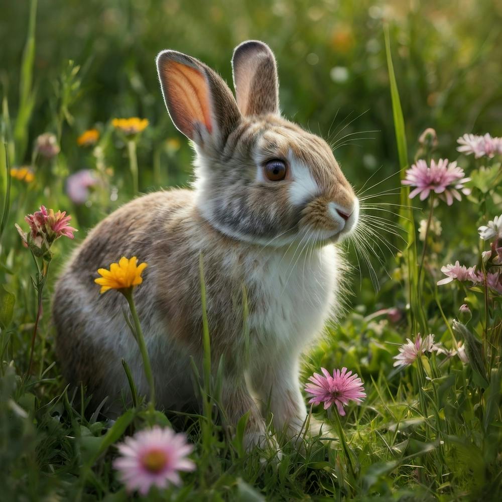 Rabbit In The Meadow