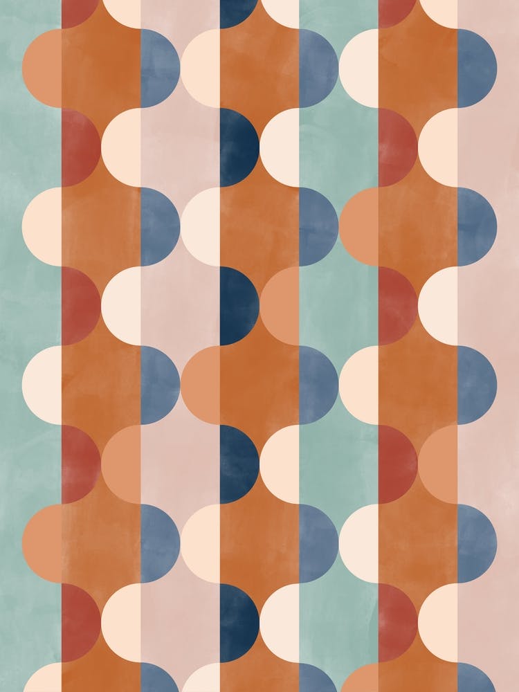 Geometric Mid Century Painting