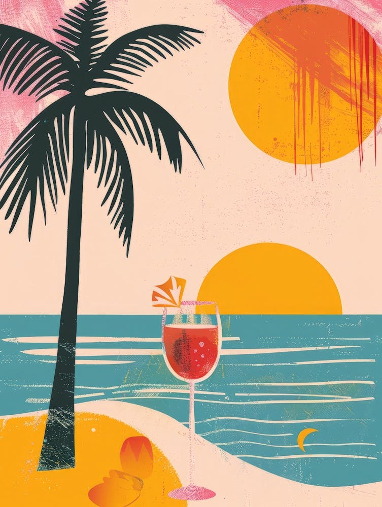 Tropical Drink At The Beach