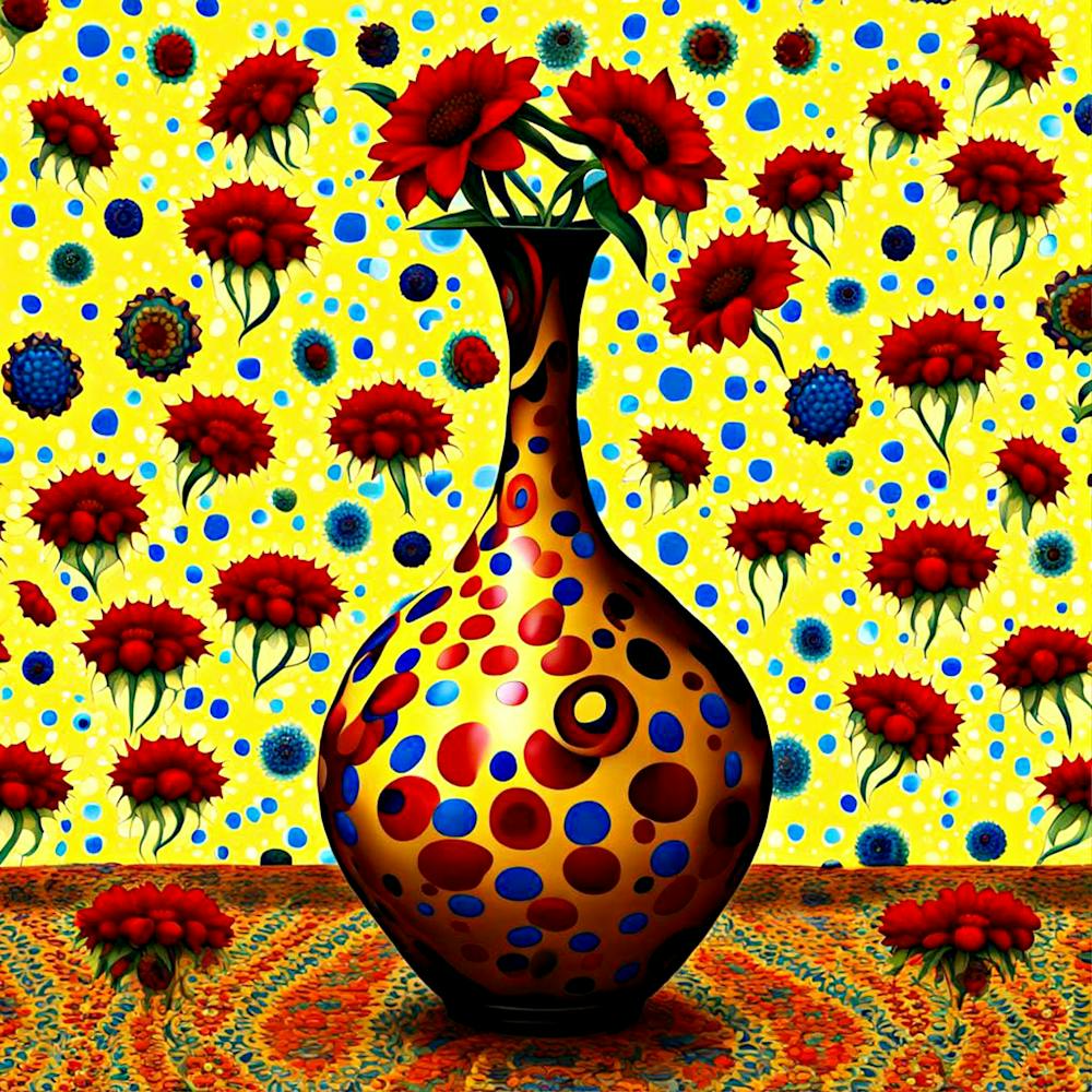 Red And Yellow Vased Flowers 3