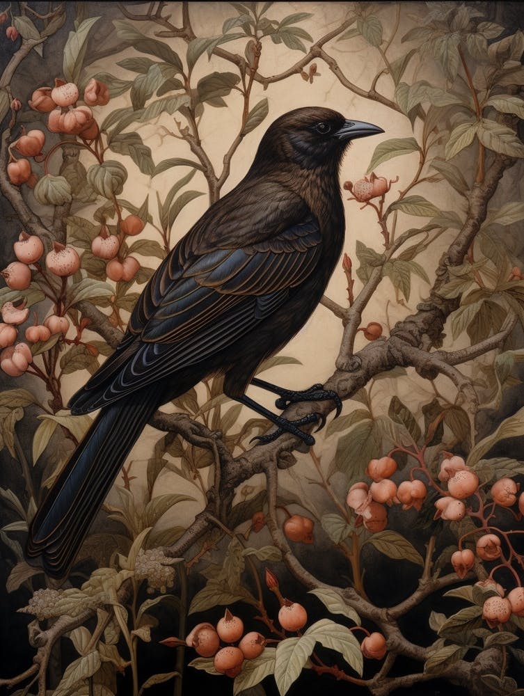Dark And Moody Botanical Cowbird 4