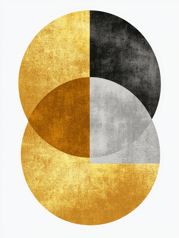 Golden Circles Canvas Print