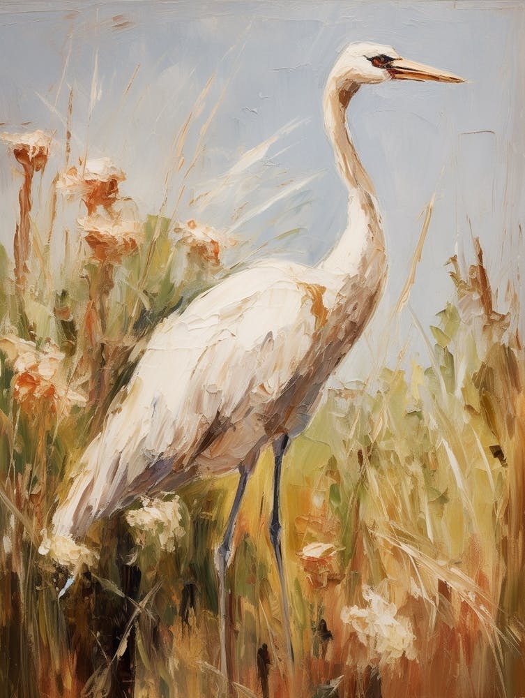 Bird Painting Crane 4