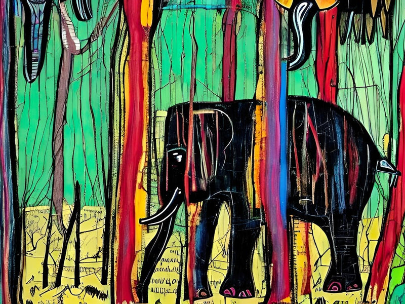 Elephant In The Forest