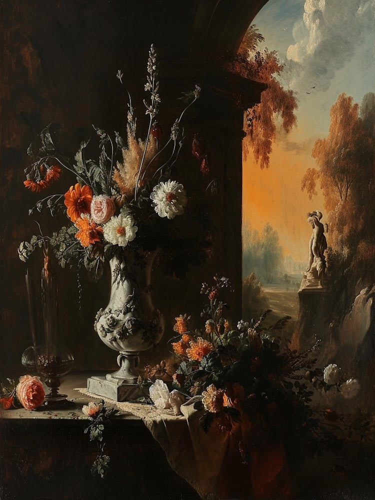 Baroque Floral Still Life Statice 3