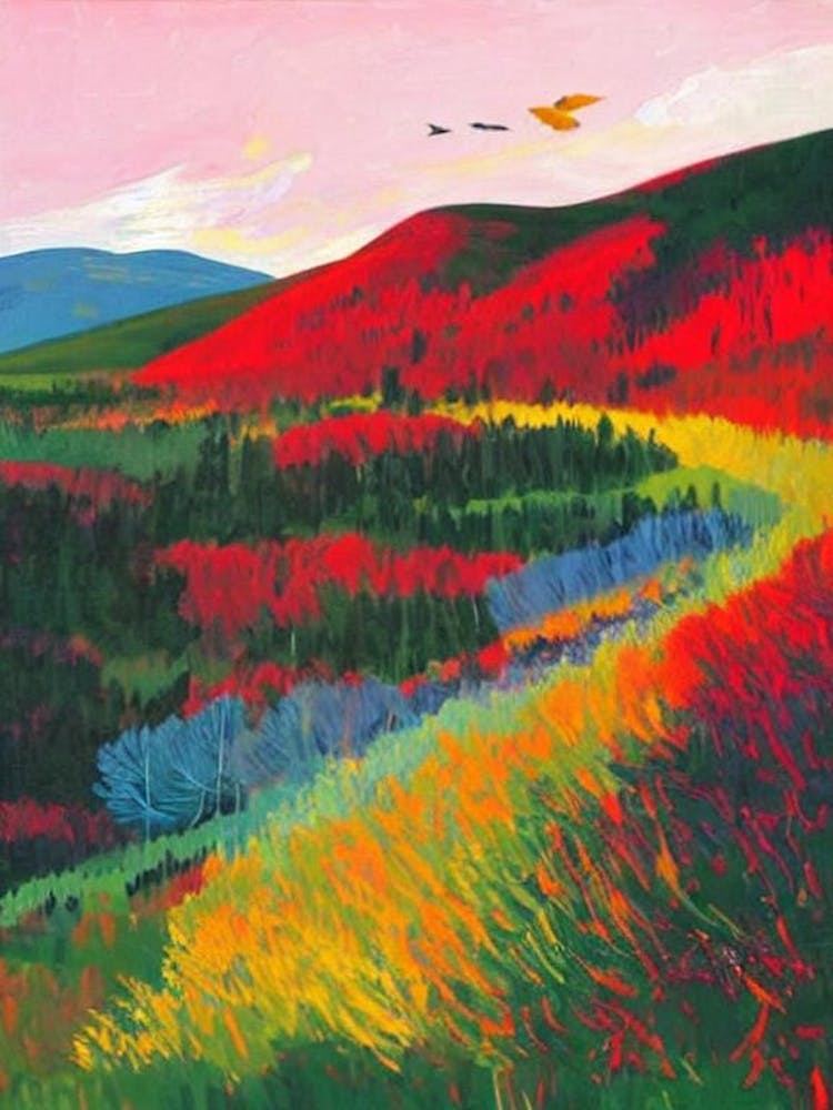 Abisko National Park Sweden Abstract Colourful