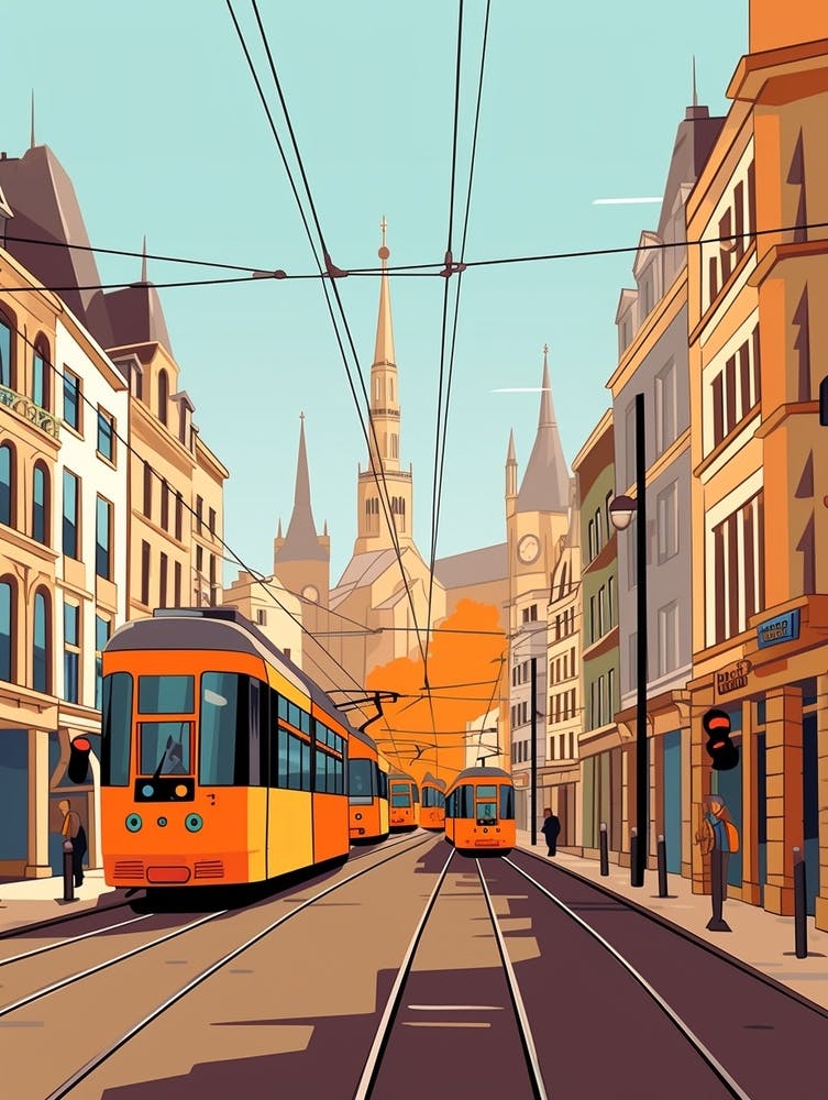 Belgium 2 Travel Illustration