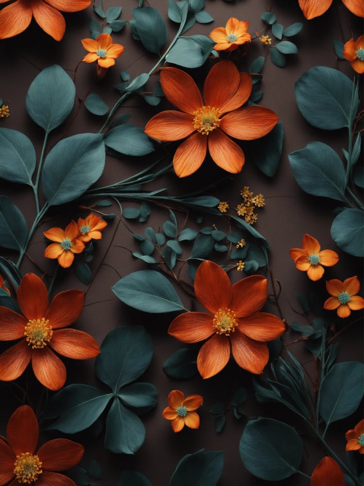 Abstract Floral Wallpaper