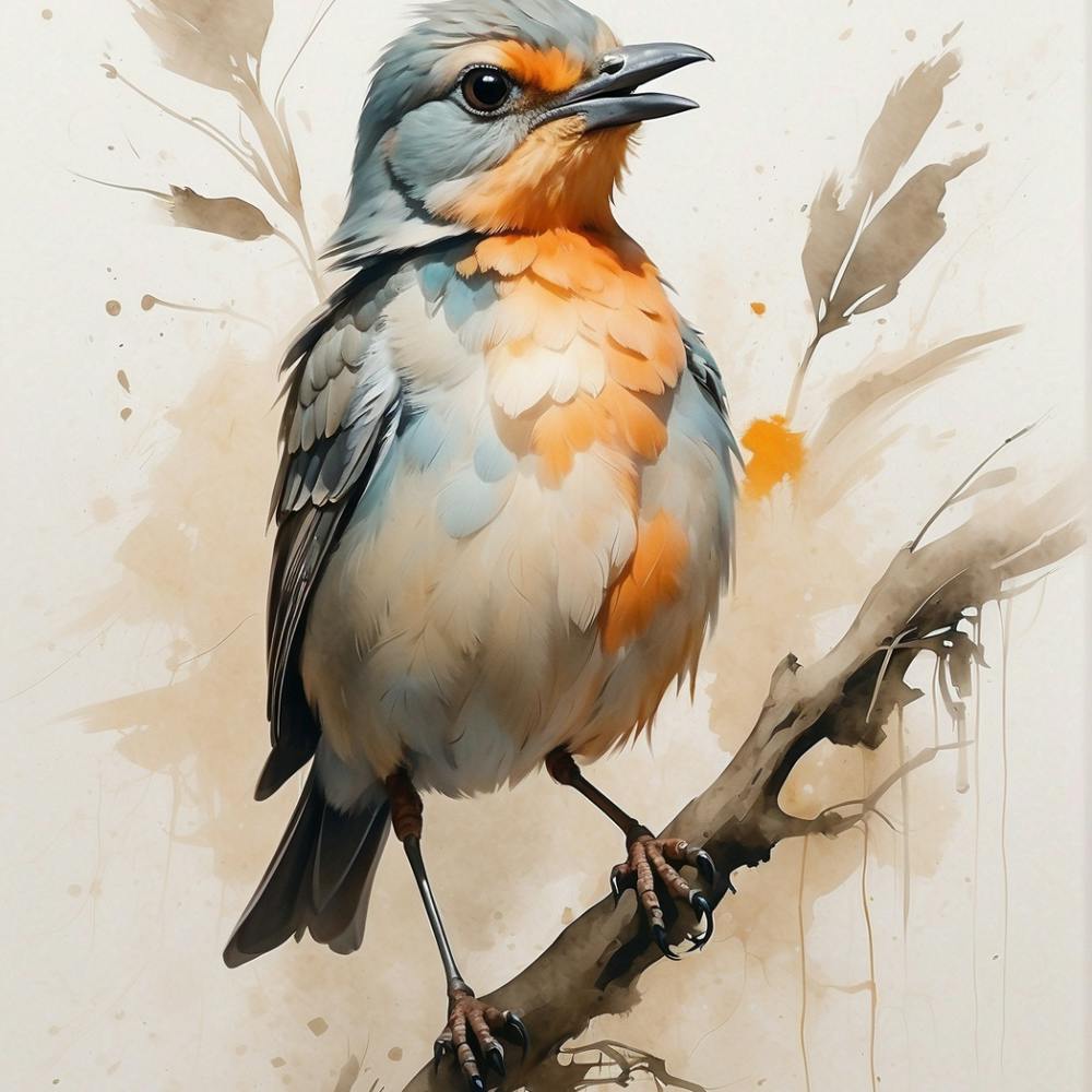 Vogel auf einem Ast