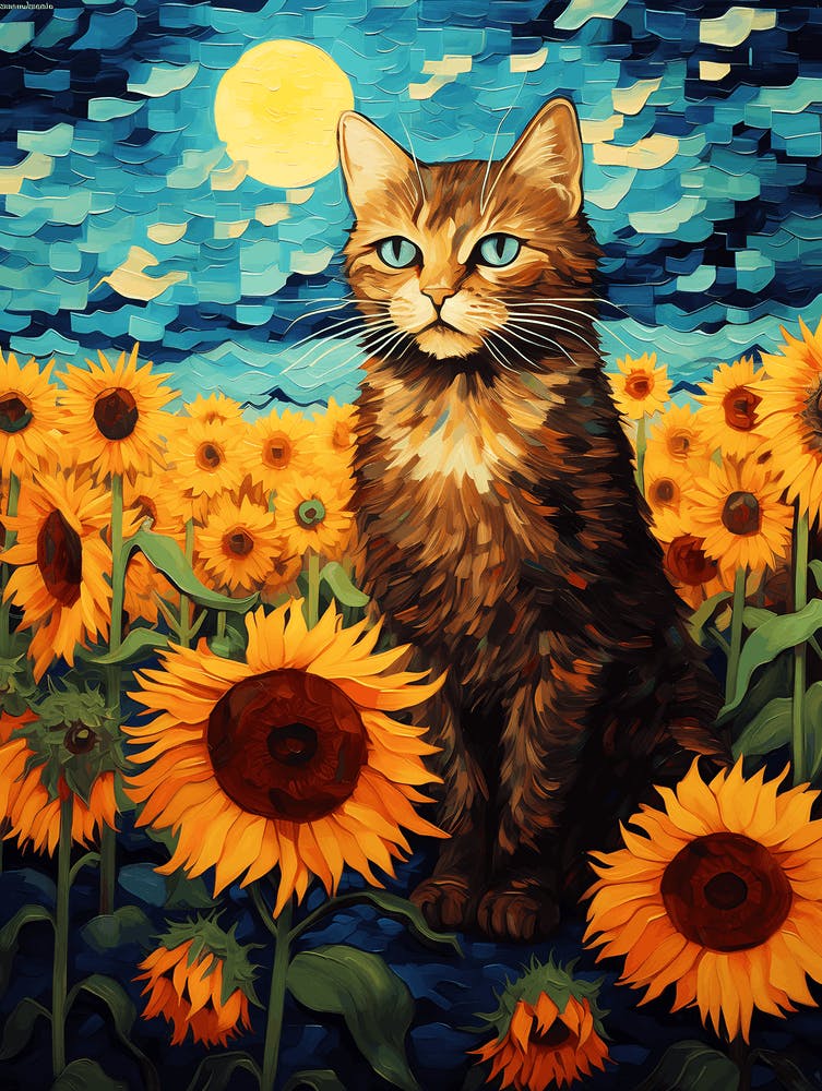 Sunflower Cat