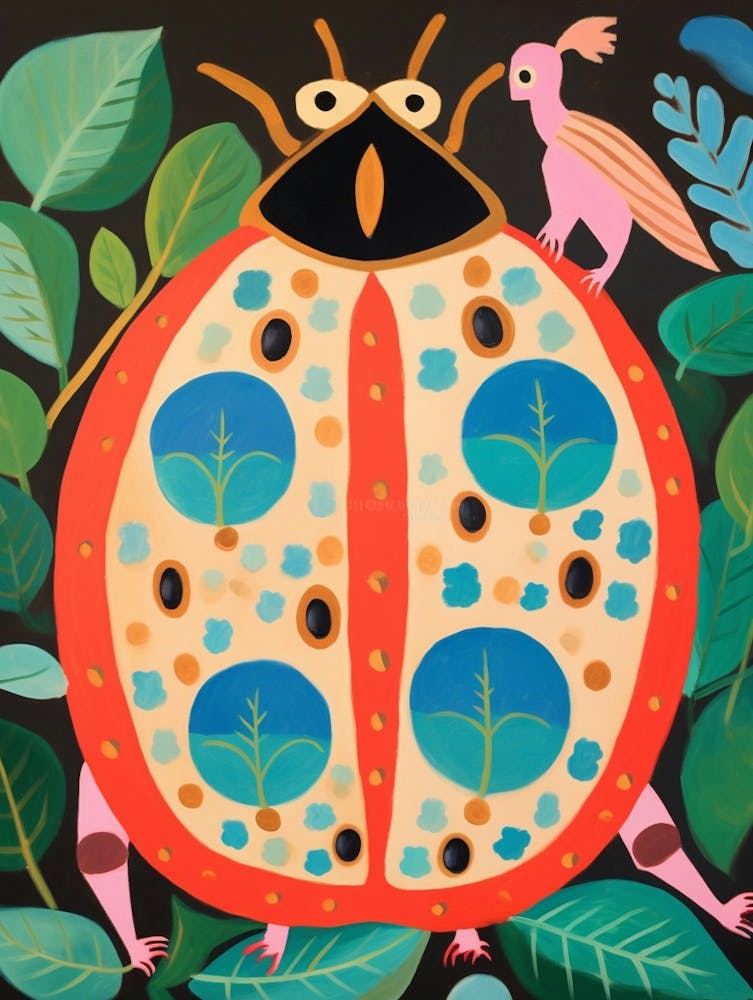Maximalist Animal Painting Ladybug 2