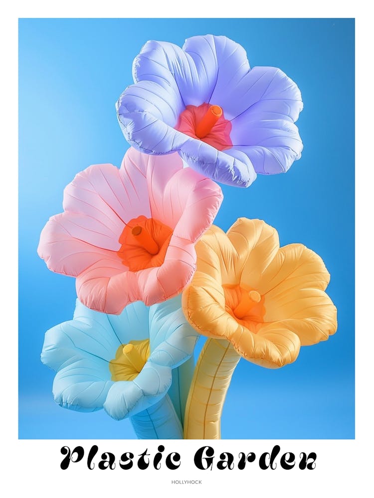 Dreamy Inflatable Flowers Poster Hollyhock 2