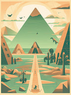 Giza Egypt Illustration 1