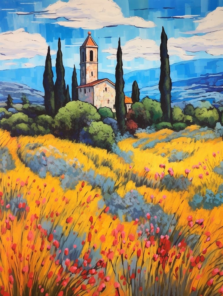Val D Orcia Italy 2 Fauvist Painting