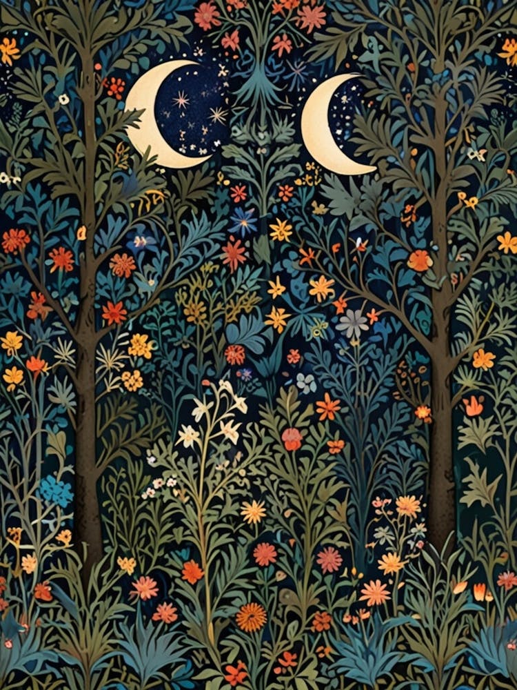 William Morris Moonlight In The Forest 71