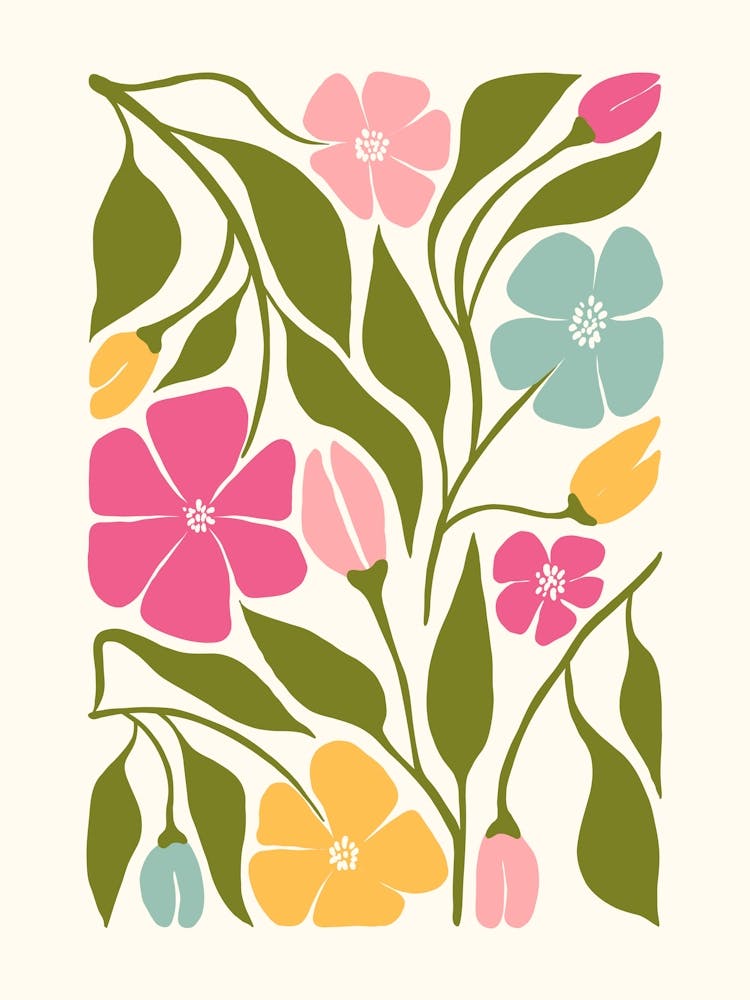 Abstract Scandi Flower