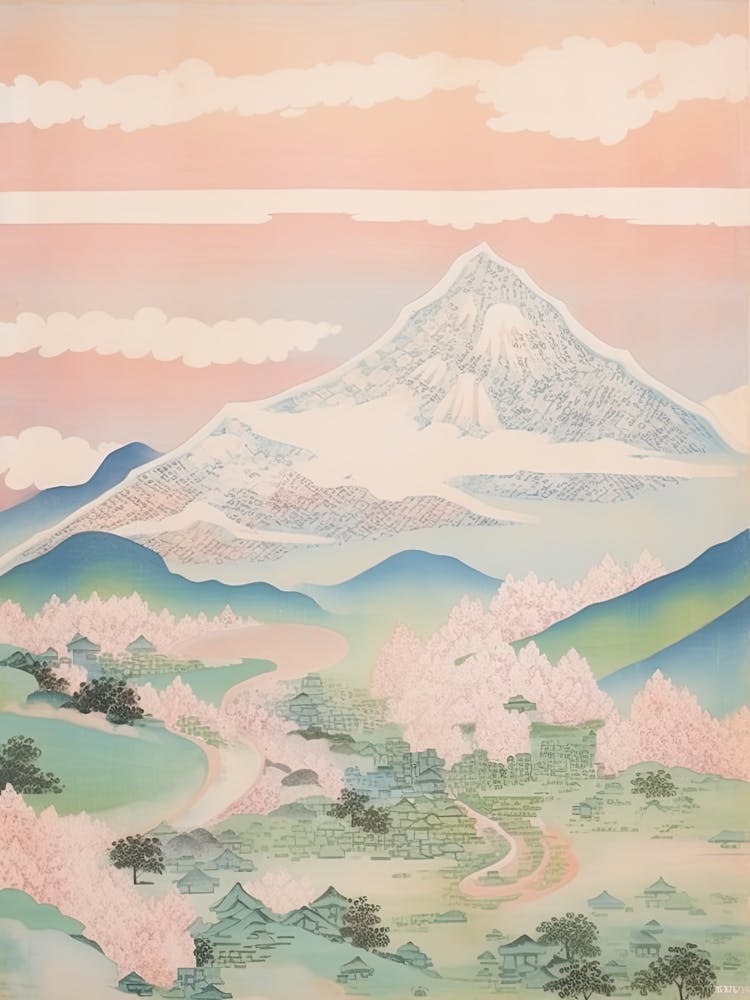 Mount Norikura In Nagano, Japanese Landscape 1
