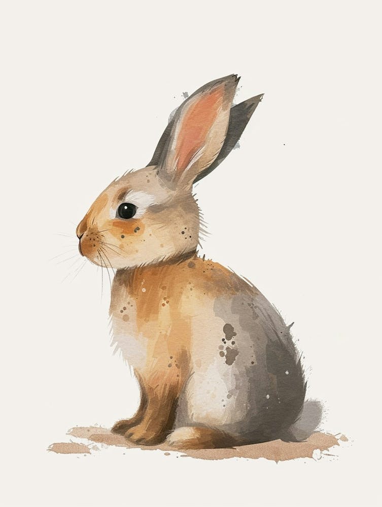 Mini Satin Rabbit Nursery Illustration 2