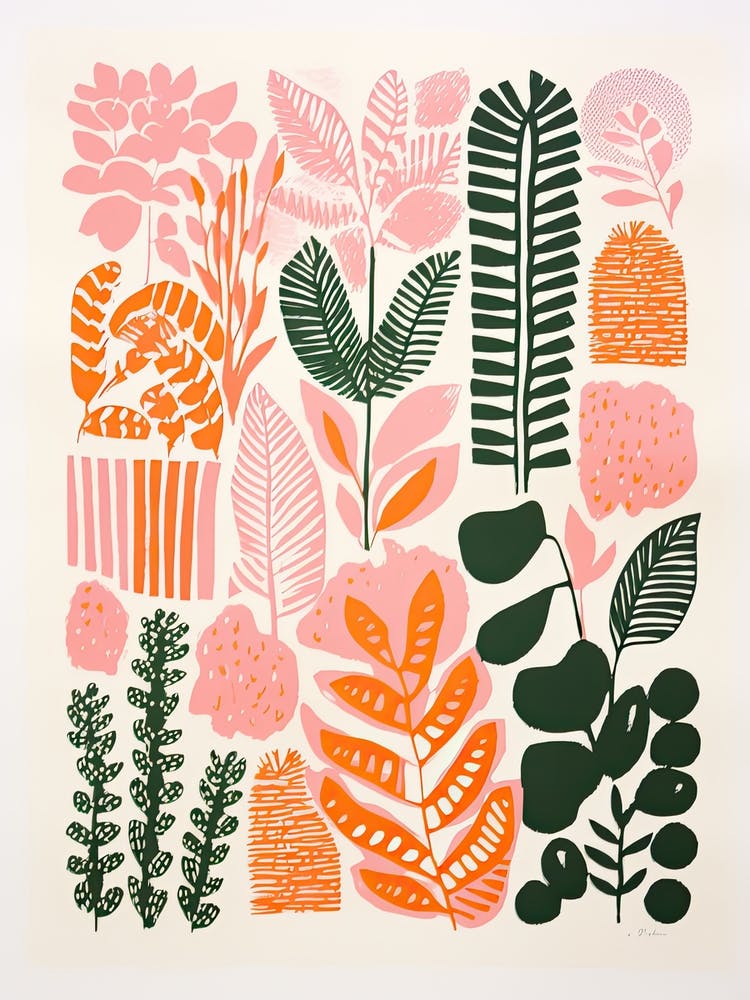 Singapore Botanic Gardens Abstract Riso Style 2