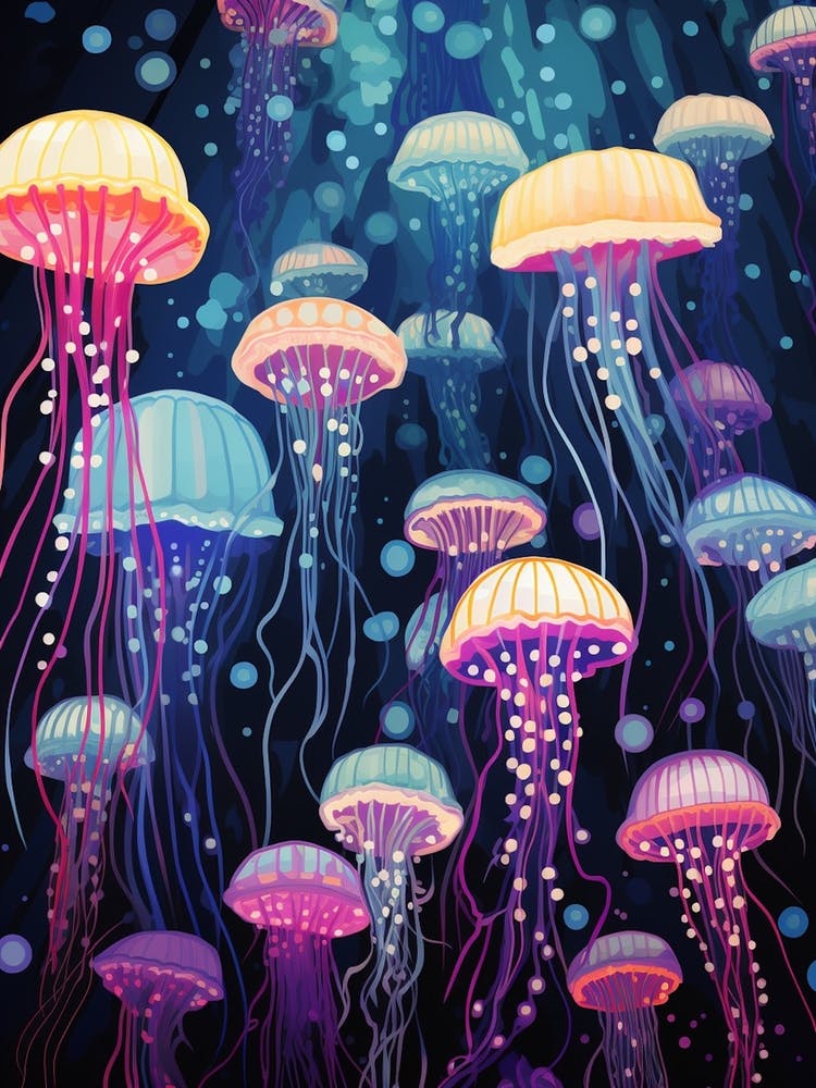 Rainbow Jellyfish Illustrations 4