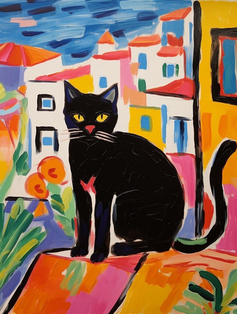 Painting Of A Cat In Cartagena Spain 3