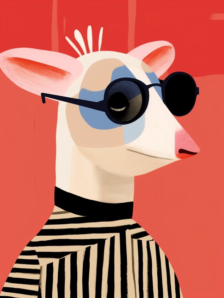 Little Opossum Wearing Sunglasses